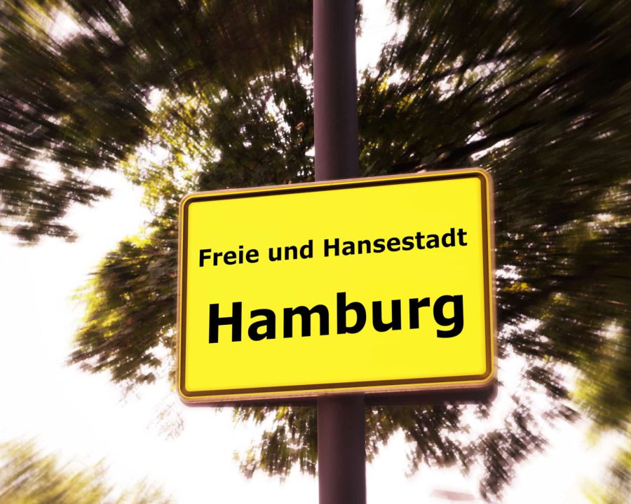 The place sign of Hamburg